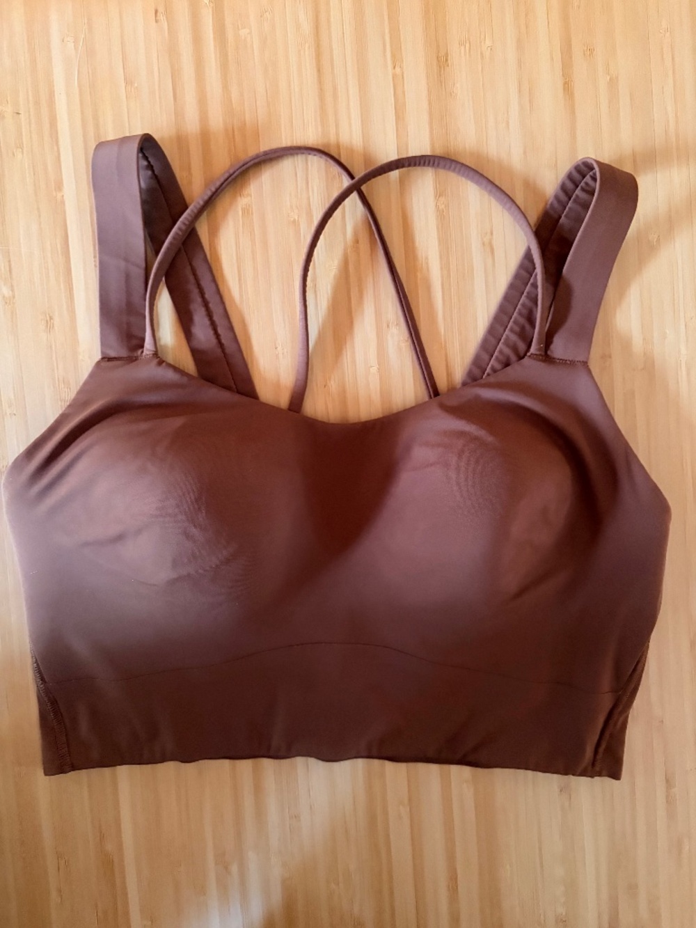 Lululemon Like a Cloud Longline Bra: Light Support, D/DD Cup (6) Roasted Brown